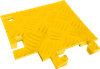 90 Degree Left Turn for FL1X4, 1-Channel Fastlane® Drop-Over Cable Protector, Yellow - FL90LT1X4-Y - FL90LT1X4-Y - Checkers
