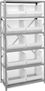 Open Shelving, 6Shelves, 10Bins, Clear; Shelving Unit Type Quantum Storage - 42AC5782 - Newark, An Avnet Company