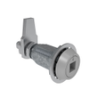 Vise Action® Compression Latch, Large Size, 8 mm Square Recess, Zinc Alloy, Powder Coat, Silver - E3-119-37 - Southco