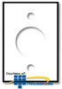 Leviton 1-Gang Locking 1.60 Inch Dia. Device Receptacle.. - 80720 - TelephoneStuff.com