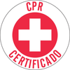Brady B-946 Red on White Circle Vinyl Hard Hat Label - Printed Text = CPR CERTIFICADO - 49568 - 754476-49568 - R. S. Hughes Company, Inc.