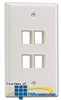 Panduit® NetKey Single Gang Flush Mount Vertical.. - NK1FNWH - TelephoneStuff.com