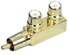 Adapter, Rca/phono Plug-2Xrca/phono Rcpt; Product Range Multicomp Pro - 69AC6388 - Newark, An Avnet Company
