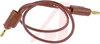 Patch Cord, Miniature Stacking Banana Plug Each End, 20 AWG, Red, 12