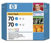 70 Ink Cartridge for Designjet Z2100 w/ Vivera Ink Twin Pack- Cyan - CB343A - LexJet Corporation