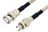 MHV Male to SHV Plug Cable 24 Inch Length Using RG141 Coax , LF Solder - PE34413LF-24 - Pasternack