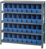 Open Shelving, 5Shelves, 32Bins, Blue; Shelving Unit Type Quantum Storage - 44AC8927 - Newark, An Avnet Company