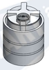 550 Gallon Primary Tank w/ 700 Gal Containment Tank - CRMI-550VTWC - Plastic-Mart