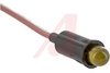 Indicator,Pnl-Mnt;LED;Amber;7mcd;1/4In.;Wire;Nylon;10mA;0.031/0.062In. - 70130387 - Allied Electronics, Inc.