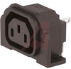 outlet, IEC appliance outlet F, Screw-on from rear, PCB-/Solder terminal, 10A - 70080277 - Allied Electronics, Inc.