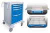 4 Drawer Tall Lightweight Aluminum Anesthesia Cart -- UTGKA-33912-ELB