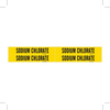 Brady B-946 Black on Yellow Vinyl Self-Adhesive Pipe Marker - 1 1/8 in Height - 3/4 in Character Height - 7 in Length - Printed Msg = SODIUM CHLORATE - 7262-4 - 754476-91762 - R. S. Hughes Company, Inc.