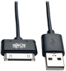 USB Sync/Charge Cable with Apple 30-Pin Dock Connector, Black, 10-Piece Bulk Pack, 10 in. (.24 m) -- M110-10N-BK-10