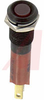 Indicator,Pnl-Mnt;LED;Red;13mcd;8mm;12VDC;QC/Solder Tab;20mA;Black Chrome - 70011728 - Allied Electronics, Inc.