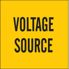 Brady B-946 Vinyl Square Yellow Lockout / Tagout Sign - 2 in Width x 2 in Height - Self-Adhesive - TEXT: VOLTAGE SOURCE - 60161 - 754476-60161 - R. S. Hughes Company, Inc.