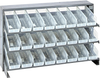 Sloped Bench Rack, 3Shelves, 24Bins, Clr; Shelving Unit Type Quantum Storage - 42AC5651 - Newark, An Avnet Company