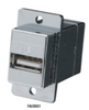 USB (Type A-Type B) Panel-Mount Coupler, Silver - FAUSB31 - Visual Sound, Inc.