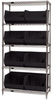 Open Wire Shelving, 5Shelves, 8Bins, Blk; Shelving Unit Type Quantum Storage - 44AC8127 - Newark, An Avnet Company