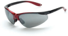 Brigade, silver mirror lens, shiny black/ red frame -- 1733 - Image