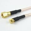 SMC Plug (Male) to RA MMCX Plug (Male) Cable M17/113-RG316 Coax Up To 3 GHz in 60 Inch - FMC1819316-60 - Fairview Microwave Inc.