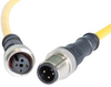 M12 A-Code 3-Pin Straight Male To Straight Female, 1M, Pvc Yellow Jacket Harting - 51AK5408 - Newark, An Avnet Company
