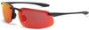 ES4 HD red mirror lens, matte black frame - 2169 - Crossfire By Radians