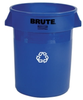 Rubbermaid Brute 32 Gallon Round Recycling Container & Dolly -- 8771