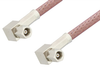 SMC Plug Right Angle to SMC Plug Right Angle Cable 12 Inch Length Using RG142 Coax, RoHS - PE33645LF-12 - Pasternack