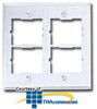 Siemon Double Gang Stainless Steel CT Faceplate for Four.. - CT8-FP-SS - TelephoneStuff.com