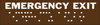 Brady B-81 Plastic Rectangle Brown Emergency & Fire Exit Sign - 8 in Width x 2 in Height - TEXT: EMERGENCY EXIT - 70167 - 754476-70167 - R. S. Hughes Company, Inc.