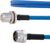 Plenum Low PIM N Male to N Female Bulkhead Cable SPP-250-LLPL Coax in 150 cm Using Times Microwave Parts and RoHS - FMCA1871-150CM - Fairview Microwave Inc.