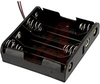 Battery Holder; AA; Polypropylene; 4; Spring; Wire Lead; 26 AWG - 70182807 - Allied Electronics, Inc.