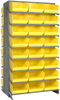 2 Side Sloped Rack, 16Shelves, 48Bin/yel; Shelving Unit Type Quantum Storage - 44AC6389 - Newark, An Avnet Company