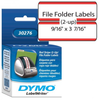 Dymo 30276 File Folder Labels w/Red Stripe - 2-up - 30276 - LabelValue