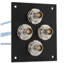 4 JACK PANEL INSERT BULKHEAD REAR MOUNT TRB 3 LUG ISOLATED BEND RELIEF SPRING JACK WITH M17/176-00002 LEAD 12