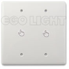 LED Touch Dimmer, 2 Gang Faceplate, 12-24V 8A 2 channel.. -- LC-LF-9DIM