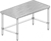MTSX Series, Maple NSF Listed Flat Top Worktable | Prep Table -- MTSX-2436 - Image