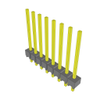 Headers, Male Pins - 612-MTSW-108-09-L-S-540-ND - DigiKey