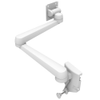 Monitor Mount, Tilt & Swivel, Double Arm, Rail Mount, Aluminum Alloy, Powder Coat, White - AV-D40-65D173-76 - Southco