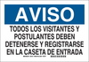Brady B-555 Aluminum Rectangle White Restricted Area / No Trespassing Sign - 14 in Width x 10 in Height - Language Spanish - 38157 - 754473-38157 - R. S. Hughes Company, Inc.