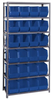 Open Shelving, 7Shelves, 24Bins, Blue; Shelving Unit Type Quantum Storage - 44AC6717 - Newark, An Avnet Company
