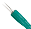 Excelta Two Star Ergonomic Utility Tweezers 5-SA-PI-ET - Stainless Steel Straight Tapered Ultra Fine Point Tip - 4 3/4 in Length - EXCELTA 5-SA-PI-ET - R. S. Hughes Company, Inc.
