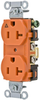 Connector, Mains Socket, 20A, 125Vac, Orange; Connector Type Hubbell Wiring Devices - 16M8988 - Newark, An Avnet Company