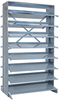 Dbl Sided Sloped Rack, 16Shelves, Steel; Shelving Unit Type Quantum Storage - 42AC5638 - Newark, An Avnet Company