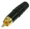 Neutrik NYS373 RCA Male Cable End Gold Black ID - NEUNYS373BLA - HAVE, Inc.