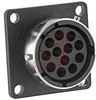 connector,plastic circular,metal coupling ring,wall recept,size 14,for 12 socket -- 70129844