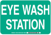 Brady B-120 Rectangle Green Eyewash & Shower Sign - 7 in Width x 10 in Height - TEXT: EYE WASH STATION - 73654 - 754473-73654 - R. S. Hughes Company, Inc.