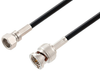 75 Ohm SMC Plug to 75 Ohm BNC Male Cable 48 Inch Length Using 75 Ohm PE-B159-BK Black Coax - PE39260/BK-48 - Pasternack