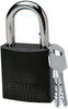 Brady Black Aluminum 6-pin Keyed & Safety Padlock 99613 - 1 1/2 in Width - 1 3/5 in Height - 1/4 in Shackle Diameter - 2 Key(s) Included - 754476-99613 -- 754476-99613 - Image