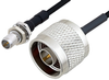 Slide-On BMA Plug Bulkhead to N Male Cable 12 Inch Length Using PE-SR405FLJ Coax - PE3C4860-12 - Pasternack